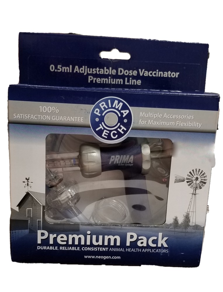 Prima Tech Vaccinator 0.5ML (1/2) Adjustable- Premium Pack Multiple Accessories