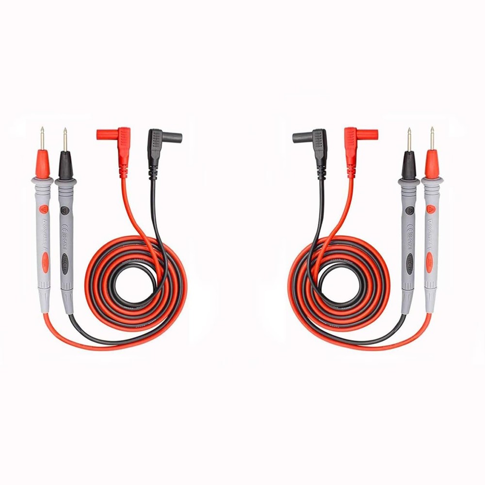 Durable 1000V Multimeter Probes with Silicone Insulation & Ultra-Sharp Tips