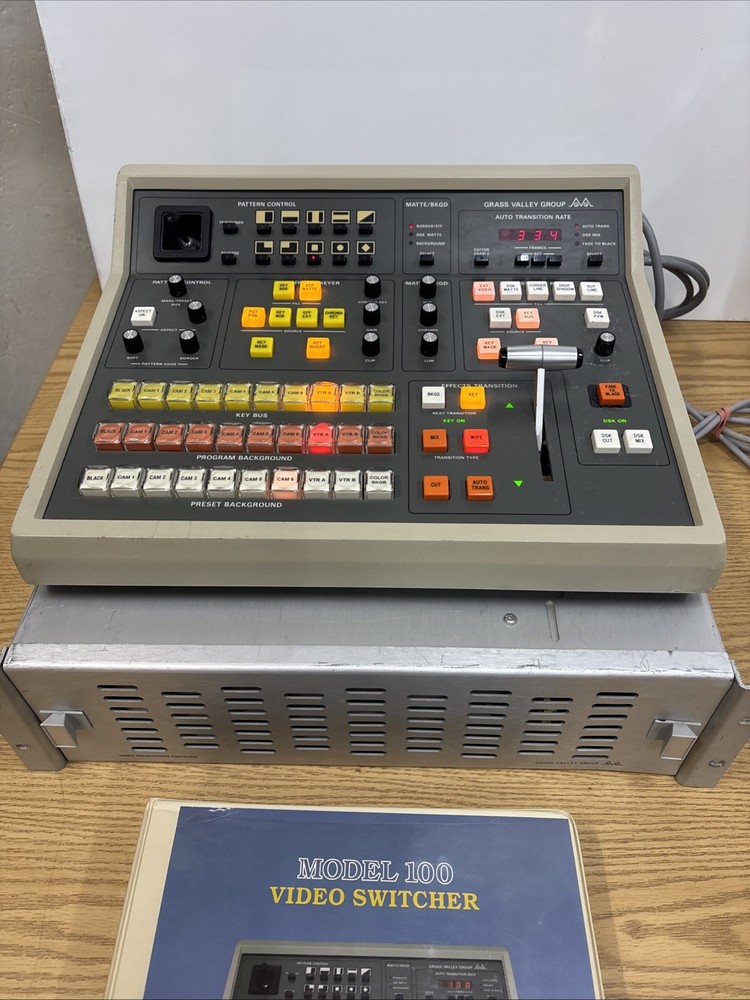 Grass Valley Group Model 100 Switcher w/Electroincs Frame ***Powers On