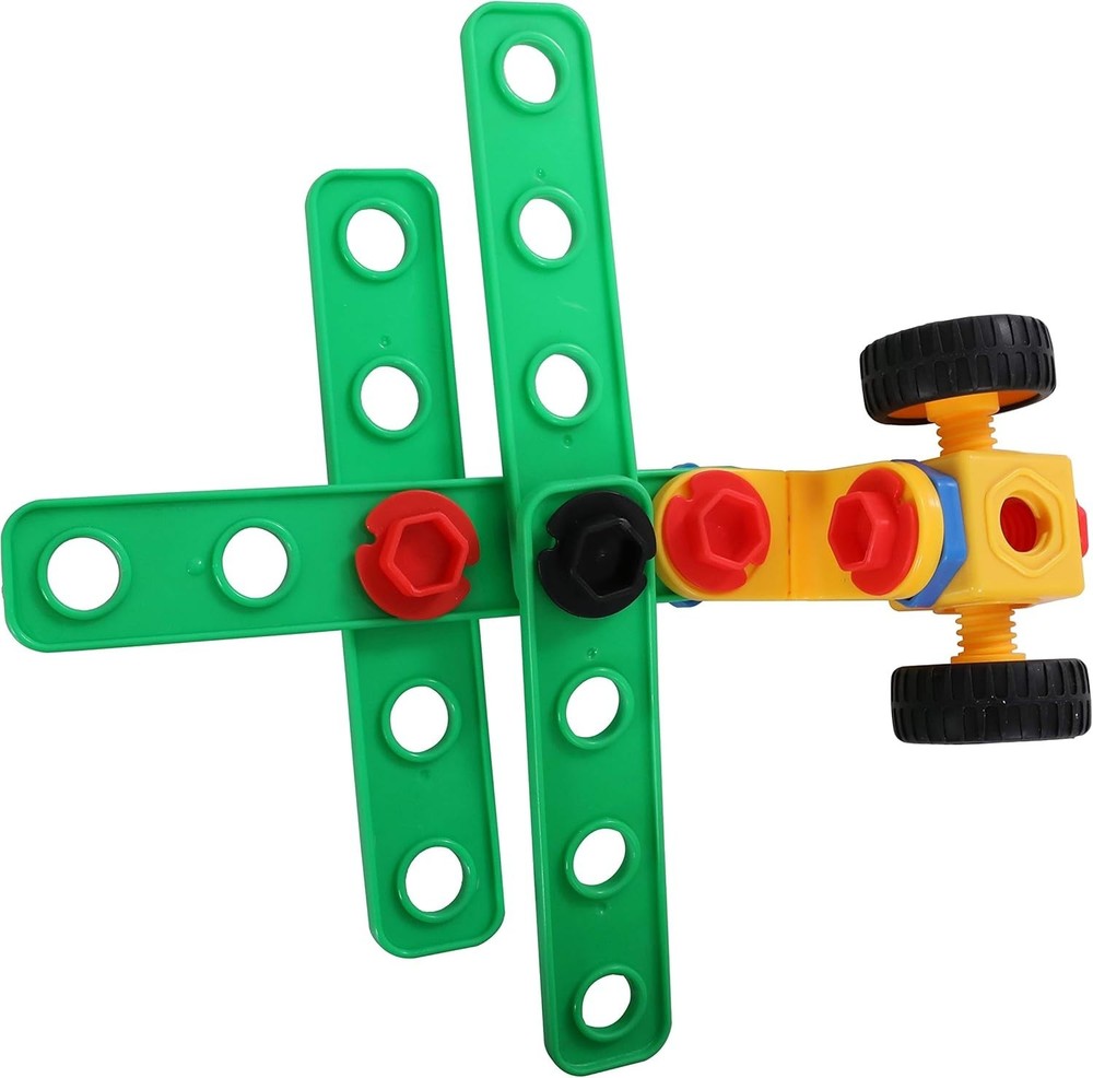 Build N Imagine 87PCBuilding Blocks Learning Construction Playset & Play Drill