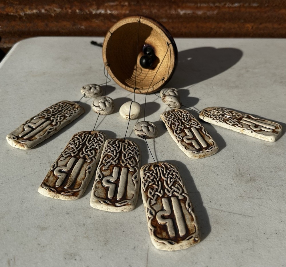 handcrafted ceramic wind chime decorative hanging round &rectangular pendants