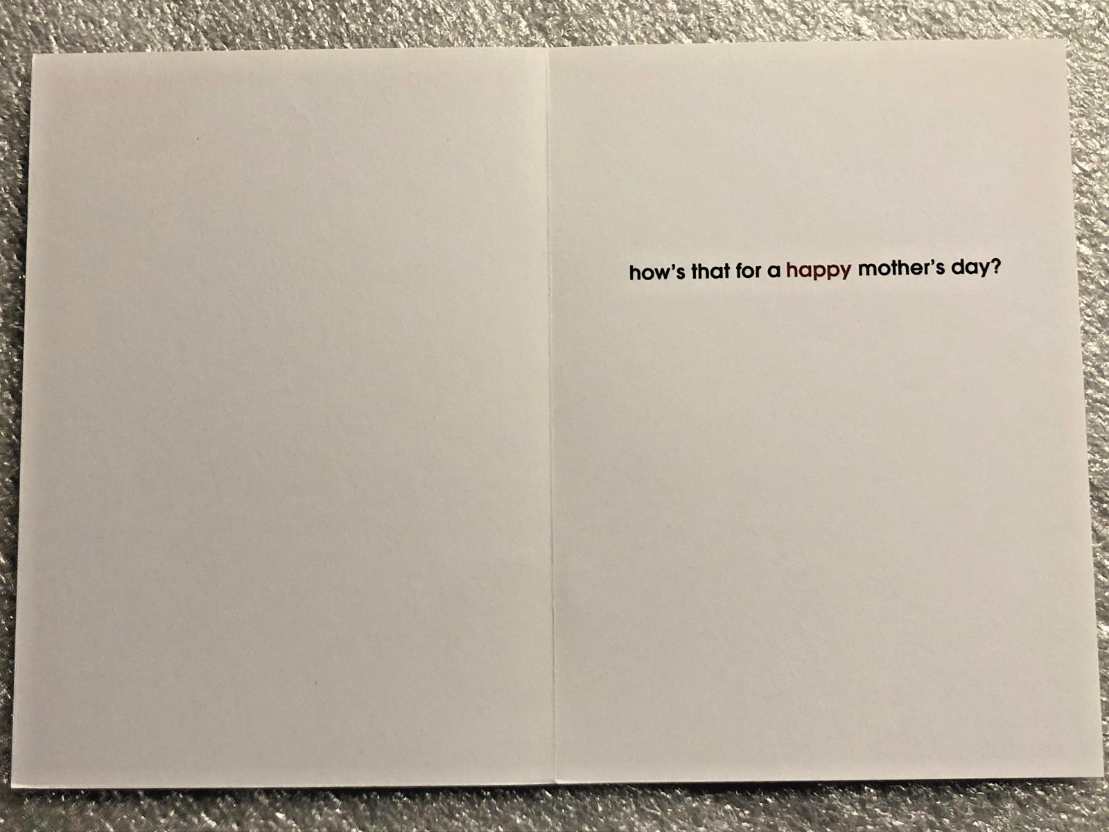 MOTHER'S DAY CARD RECYCLED PAPER GREETINGS "MY THERAPIST SAYS IT'S NOT YOUR..."