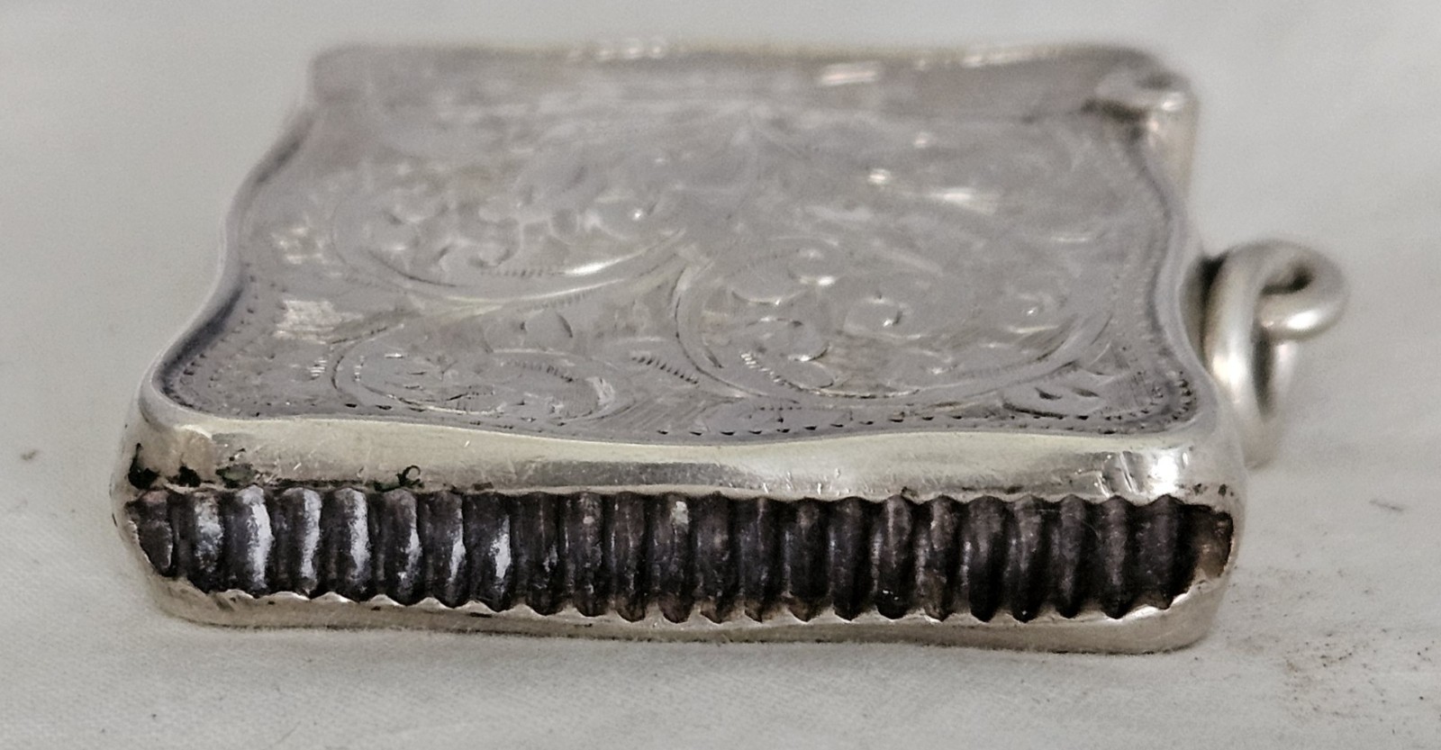 ART NOUVEAU STERLING MATCH SAFE BY SOLOMON BLANCKENSEE &SON LTD. BIRM, ENGLAND