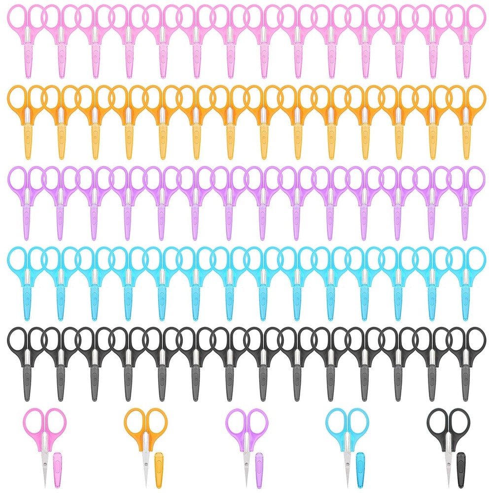 75Pack Small Sewing Scissors Stainless Steel Crafting Scissor Sharp Scissors ...