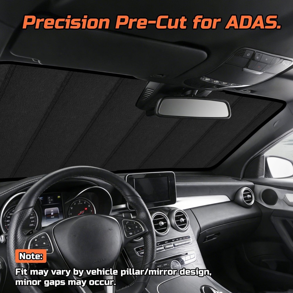 Windshield Sun Shade Deluxe Compatible for 2017-2025 Mazda CX-5 Silver Reflec...