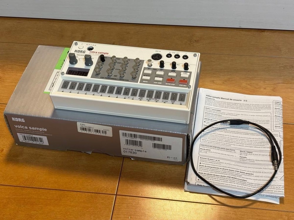 KORG volca sample Digital Sampler Compact Step Sequencer With Box Cable Manual