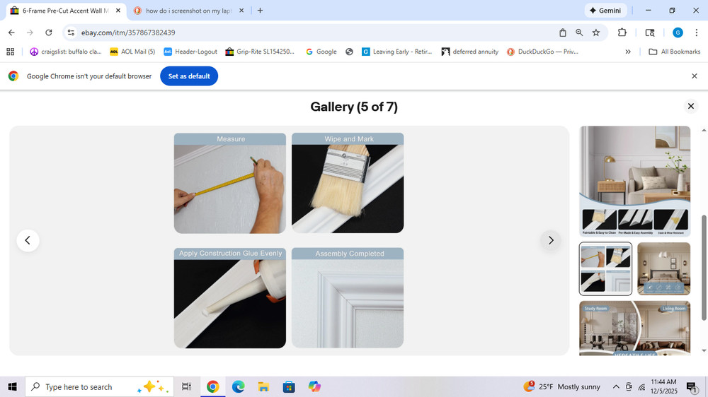 6-frame pre-cut accent wall molding kit