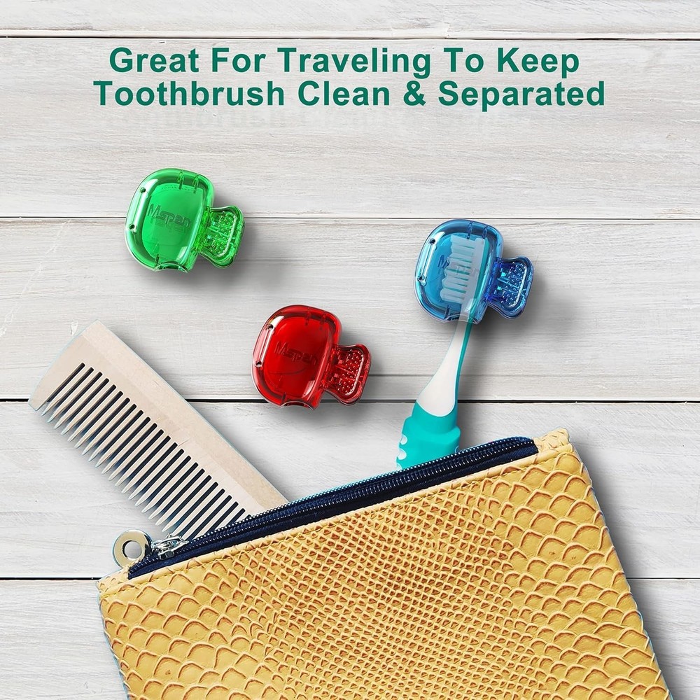 Toothbrush Head Cover Cap: Toothbrush Protector Brush Pod Case Protective Pla...