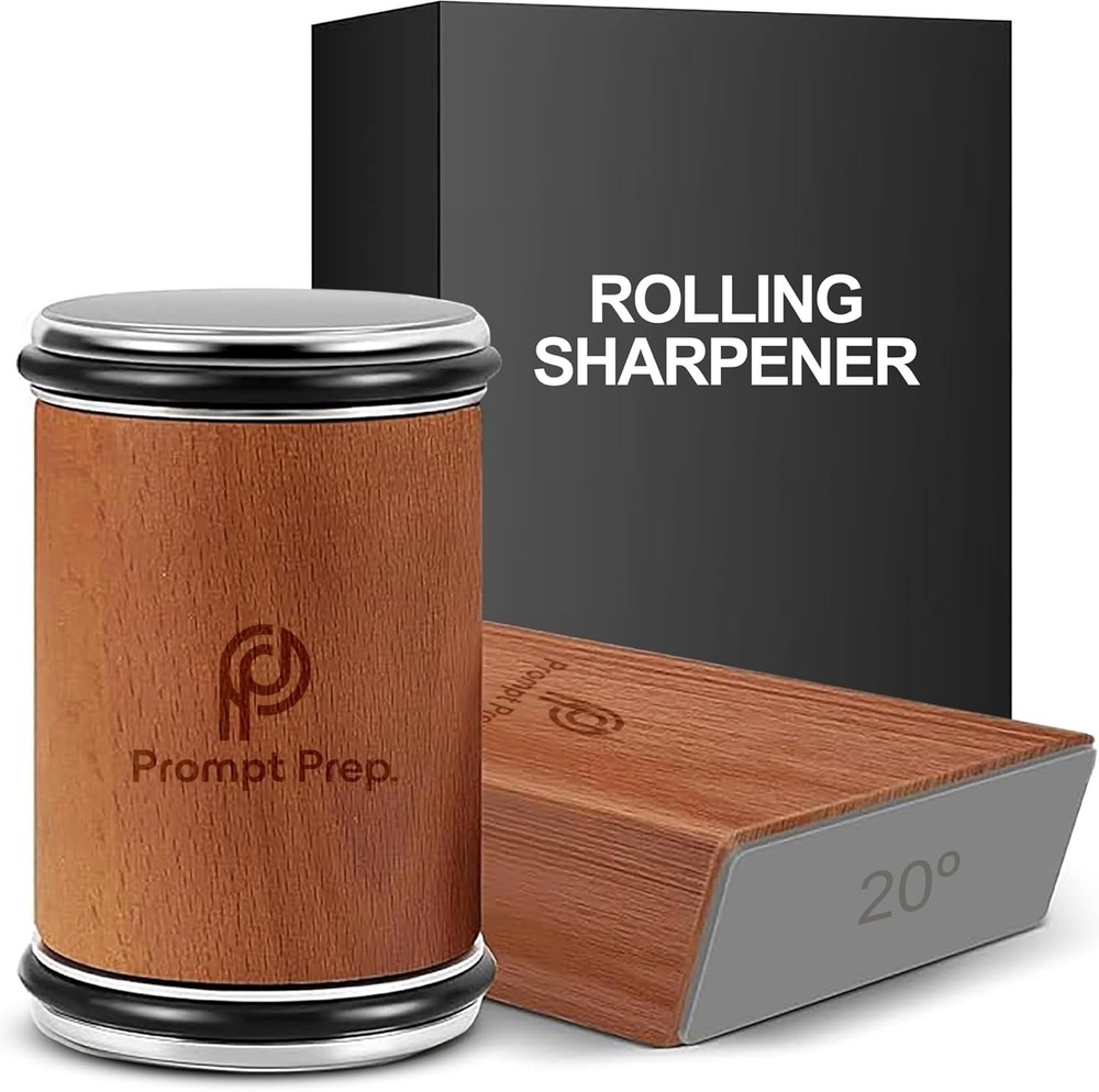 Rolling Knife Sharpener | Easy Knife Sharpening Tool for Kitchen | 15° & 20° Adj