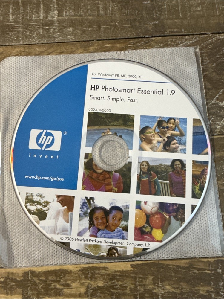 HP PhotoSmart Essential 1.9 Software PC Cd Rom