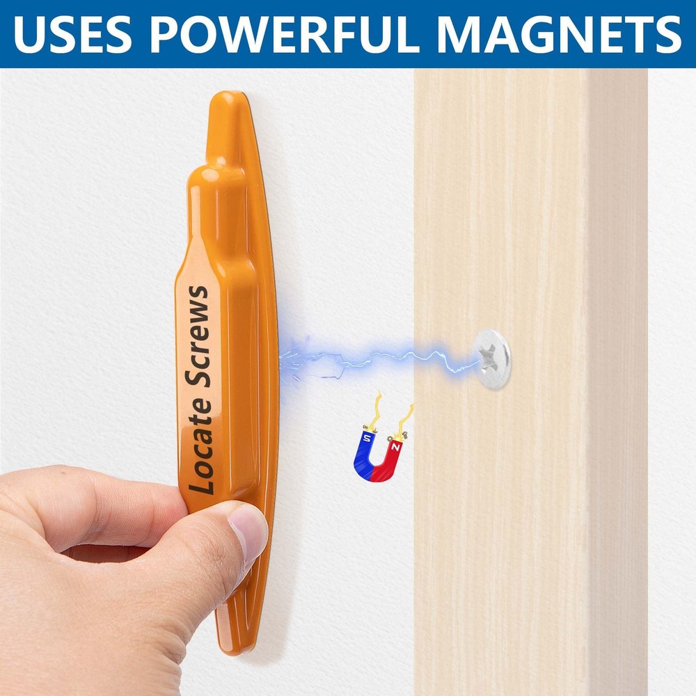 moonoom 2 Pcs Stud Finder Magnet, Powerful Magnetic Stud Detector, Compact Wa...