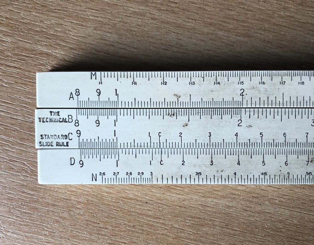 Vintage Technical Slide Rule With Box
