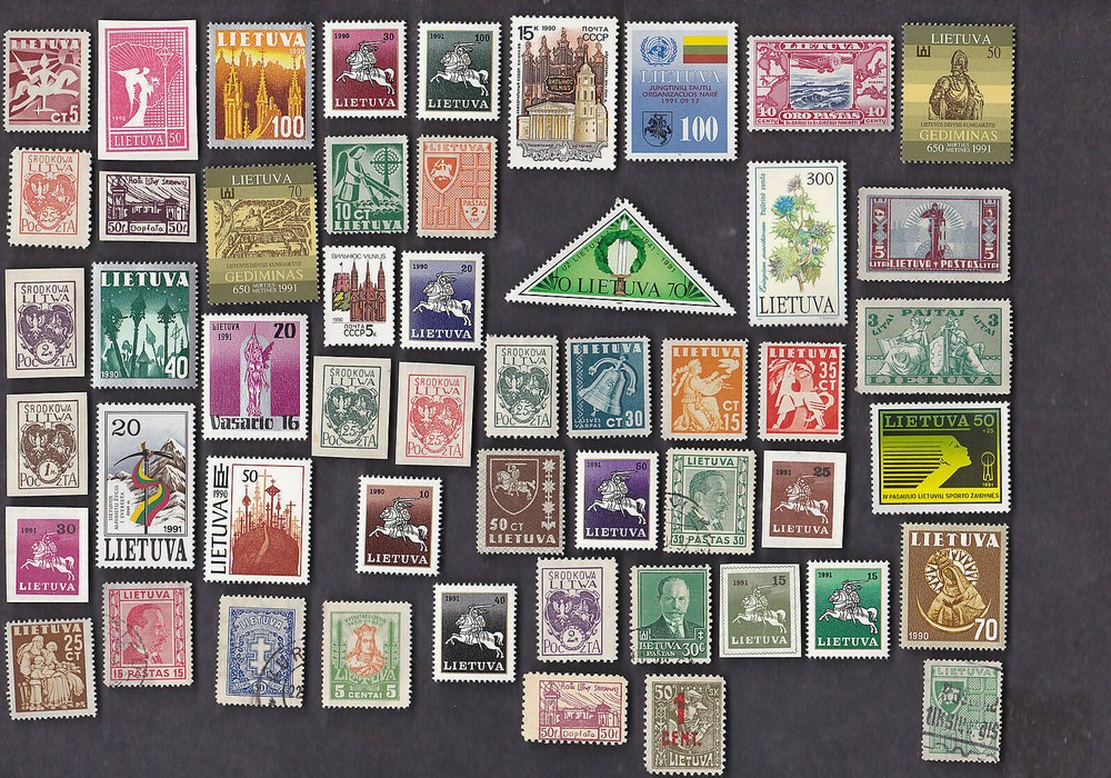 50 All Different LITHUANIA Stamps