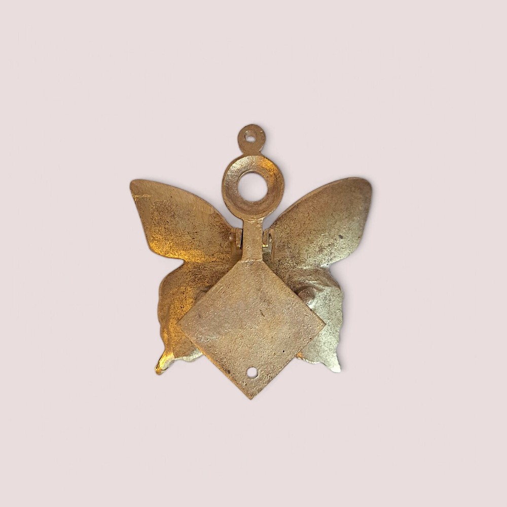 Solid Brass Butterfly Door Knocker , Gold Brass Door Decor