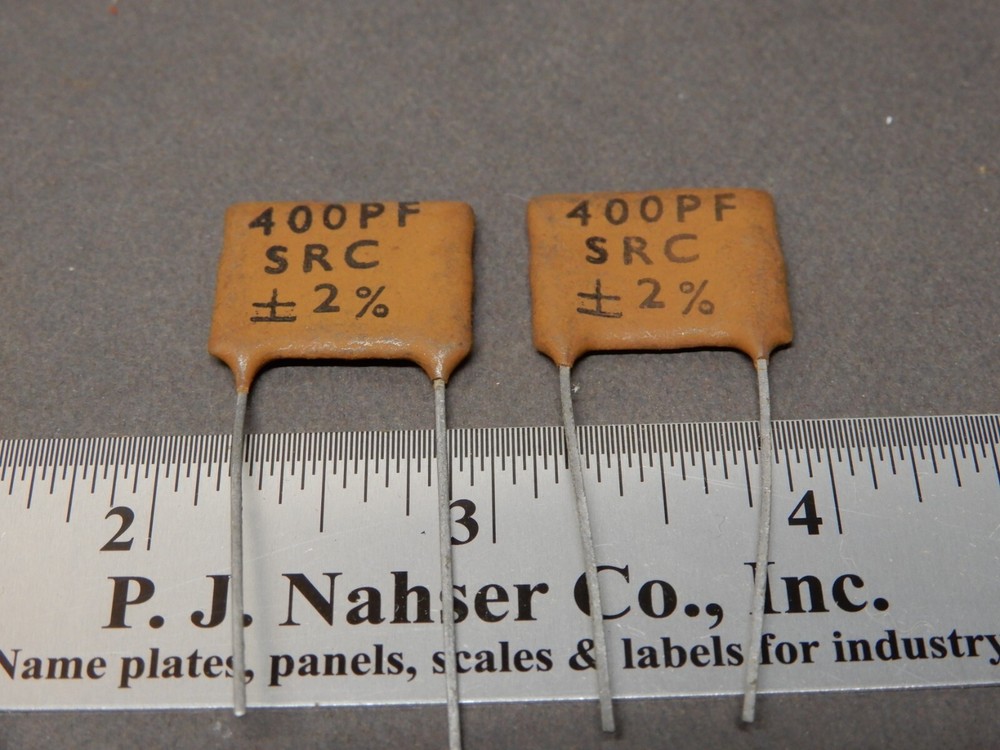 SPC Precision Capacitors 400pf +/-2% Quantity 2 NOS
