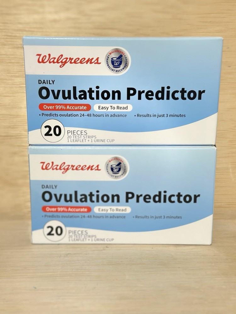 2-Walgreens Daily Ovulation Predictor, 20 Pieces  Ea- test strips, Easy To Read