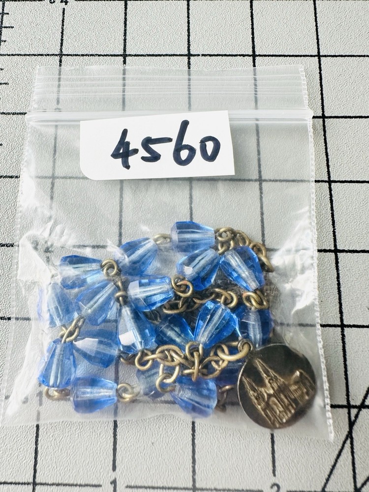 Vintage Czech Class Bead Rosary