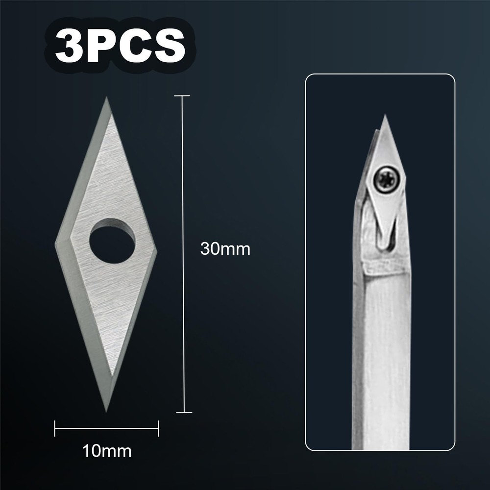 Diraeen 27pcs Carbide Lathe Tools,Tungsten Cutters Inserts Set Silver: