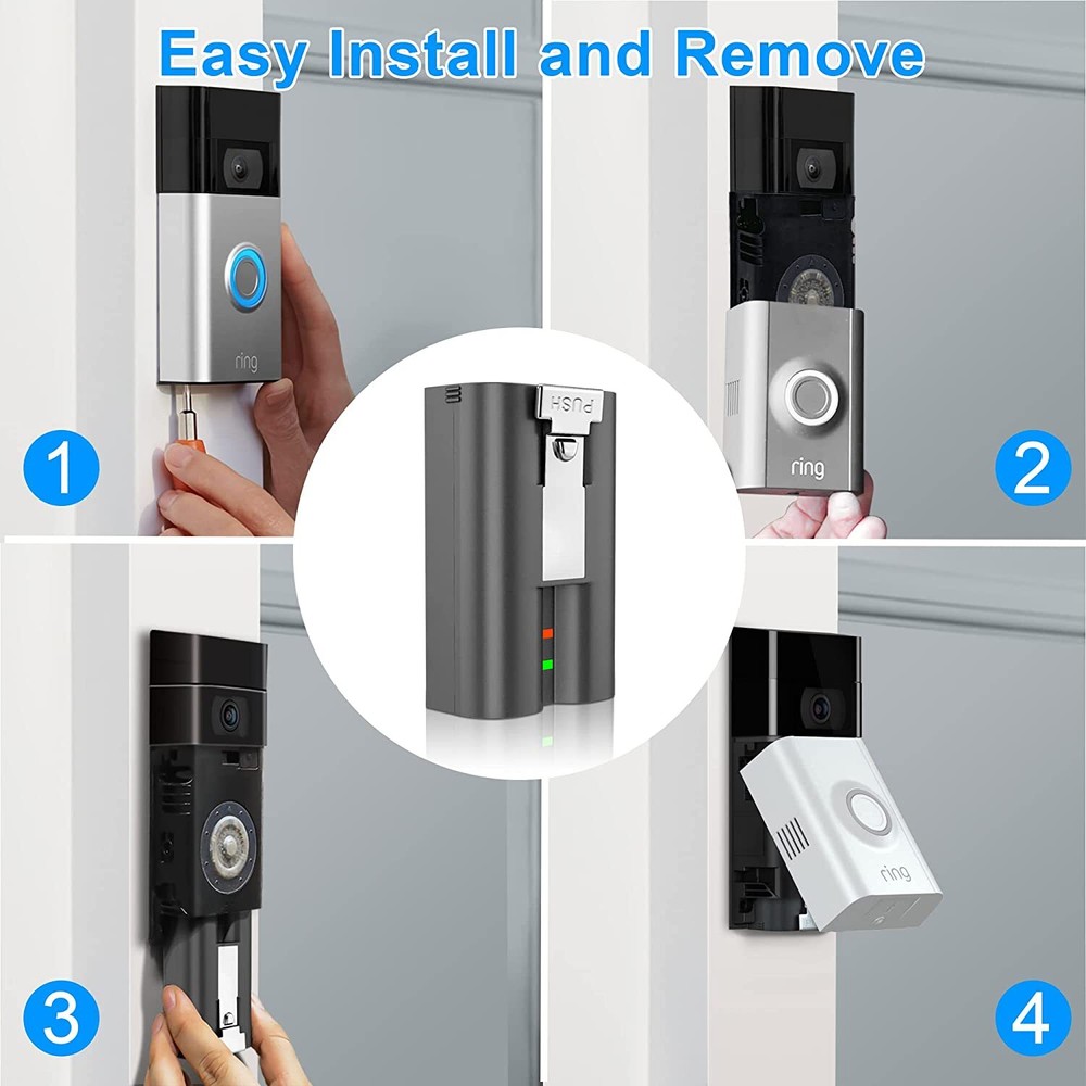 Replacement Battery Quick Release For Ring Video Doorbell 2 Spotlight Camera