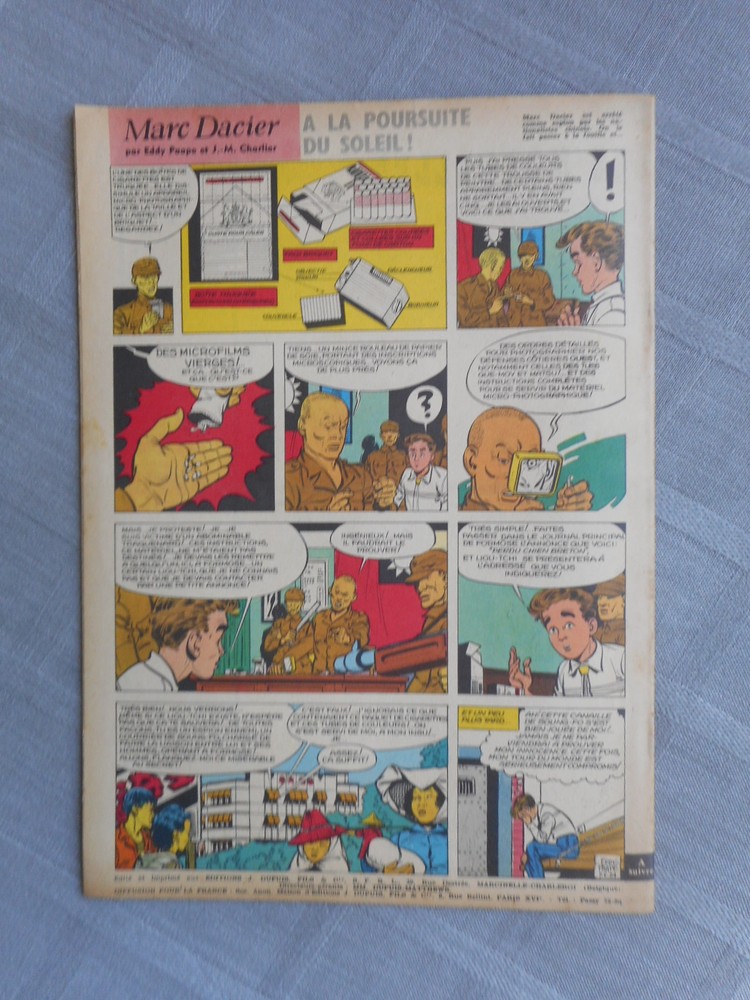 Spirou Weekly No. 1101 1959 Good Condition