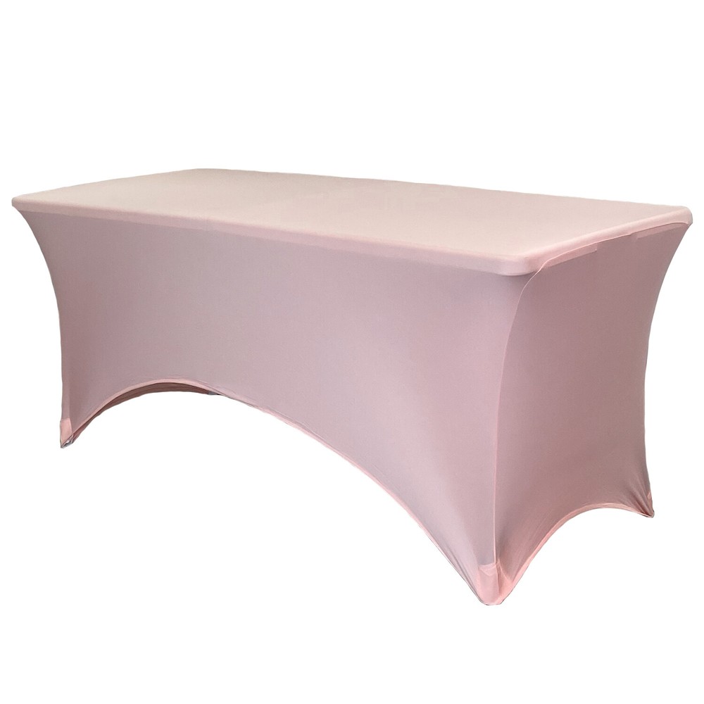 6 ft Rectangular Fitted Spandex Tablecloths, Party Folding Elastic Table Covers