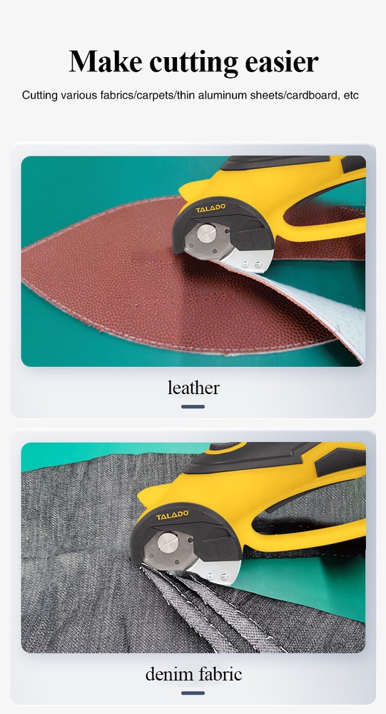Electric Rechargeable Cordless Automatic Scissors For Cutting Leather Fabric
