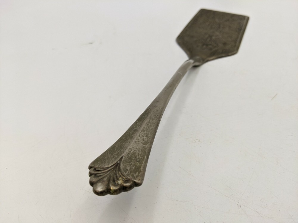 Engraved Flat Spatula Server Cake Lasagna Silverplate Kitchen Utensil Indonesia