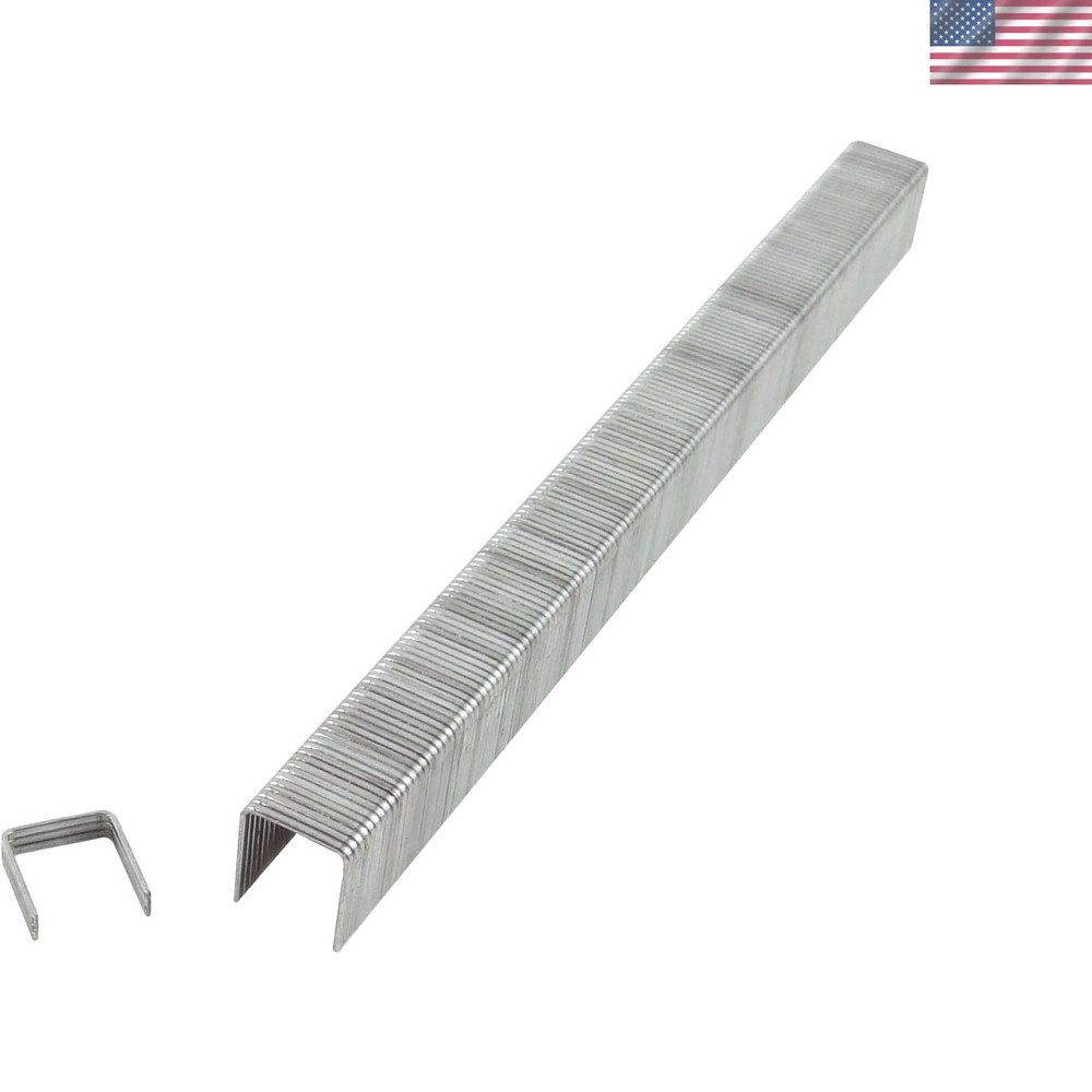 3/8'' Length Galvanized Staples, 10,000 Count, Compatible with All Major Tools