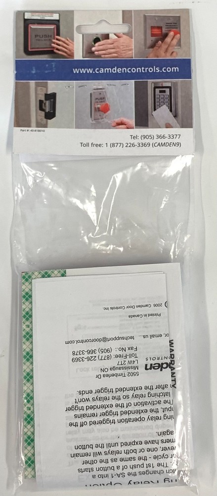 Camden CX-SA-1 Door Interface Relay with Wet/Dry Inputs, Door Sequencer