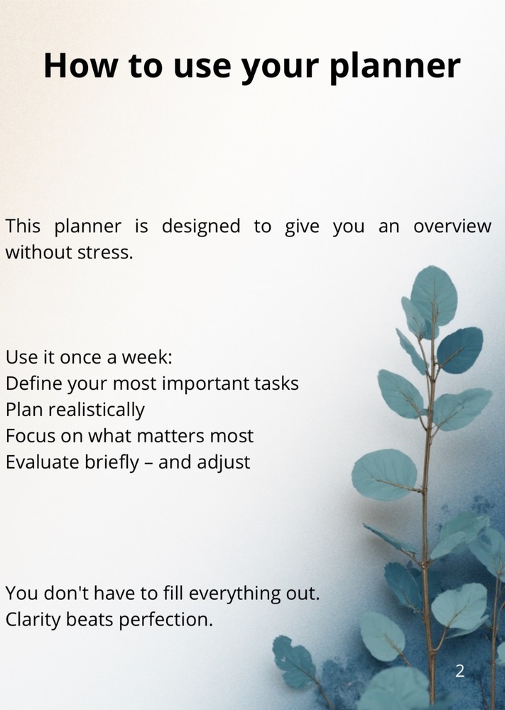 Weekly Structure Planner pdf