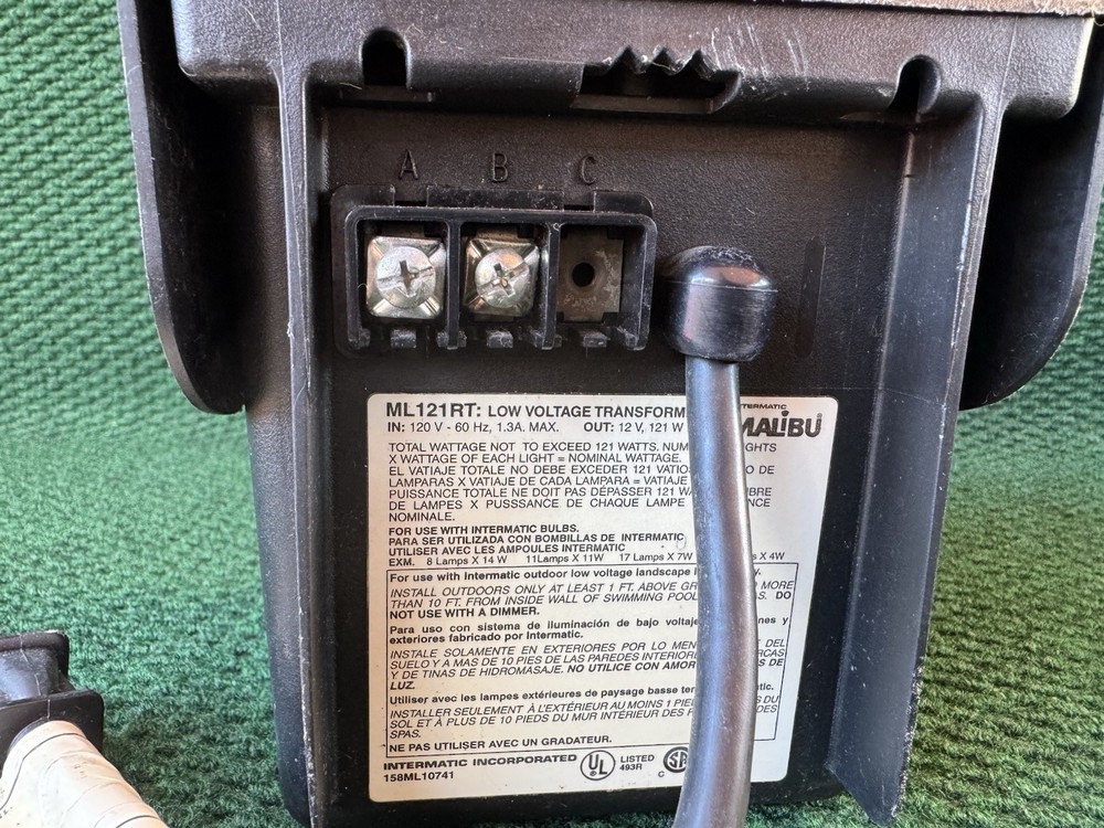 Malibu Intermatic ML121RT Low Voltage 121W Transformer Timer Outdoor Lighting
