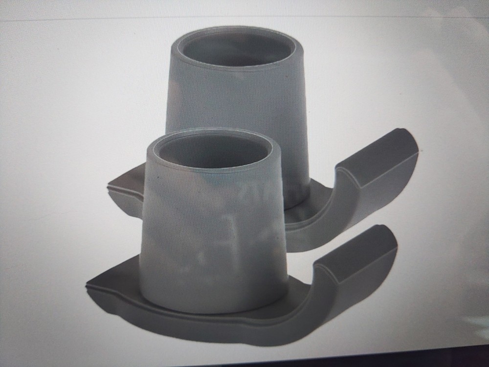 Universal Walker Ski Glides - 2 Pack Gray Replacement Feet