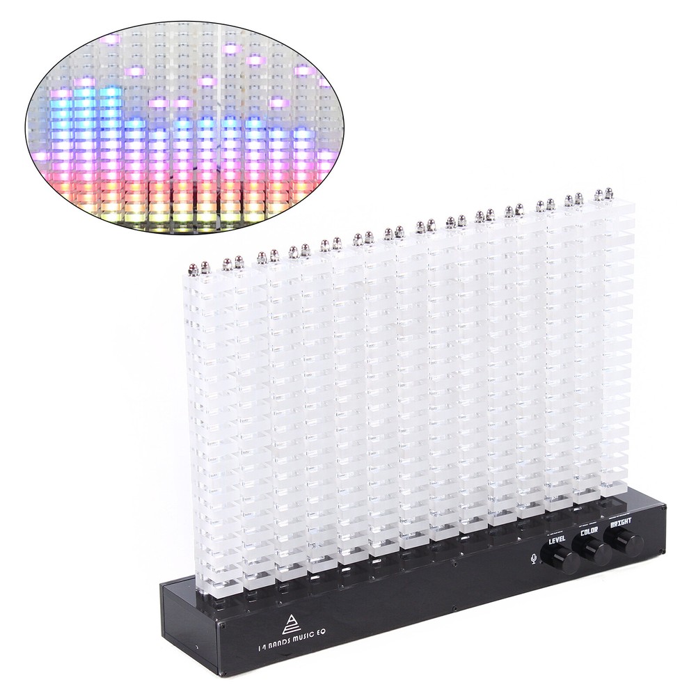 LED 14-segment Spectrum Analyzer Level Indication Music Spectrum Light 110V
