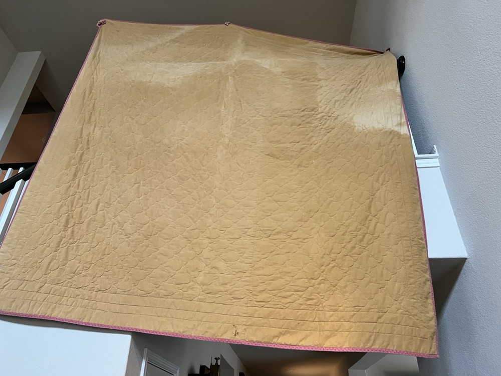 Vintage Dresden Plate Pattern Quilt 95”x95”