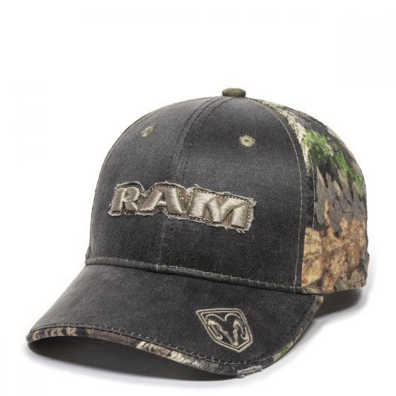 Dodge RAM Structured Baseball Style Hat, Hunting Cap, Weathered, Adjustable