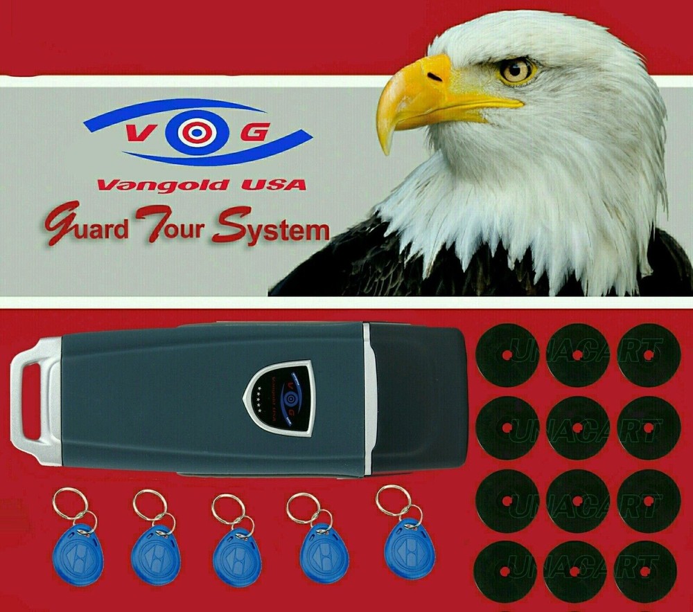 RFID Inductive Guard Tour Patrol Reader System 12 I Button 5 Guard Button