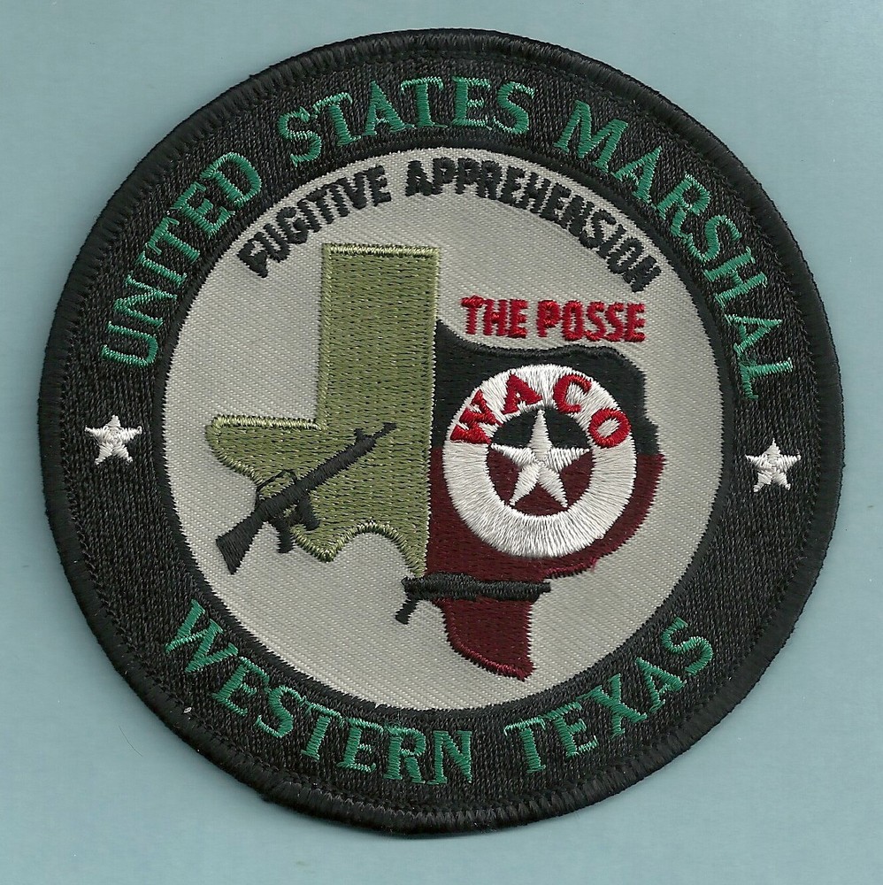 U. S. MARSHAL SERVICE WESTERN TEXAS WACO POSSE PATCH