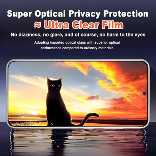 Privacy Screen Protector 2-Pack for Samsung S23 Plus/S23+ | Case Friendly &