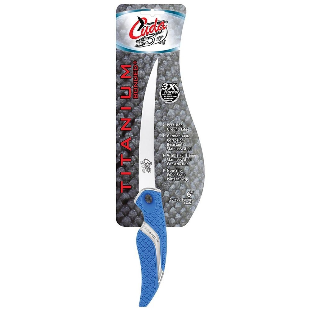 Cuda 6" Curved Boning Knife Titanium Bonded