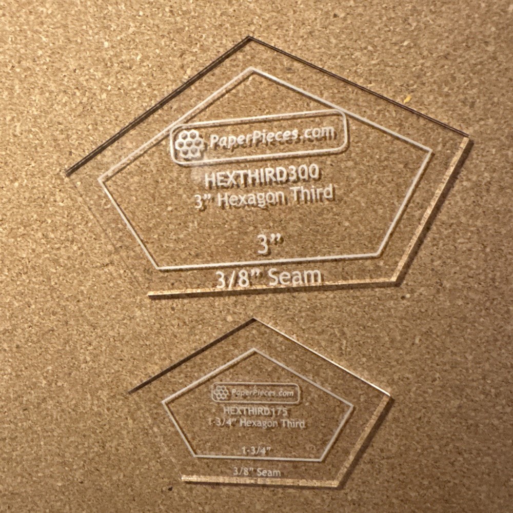 Acrylic Templates For Paper Piecing Hex Third 303 Inch Hex Third 175