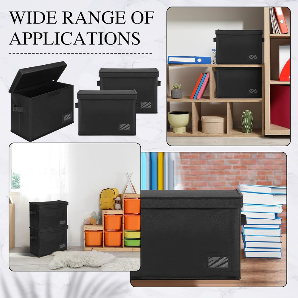 4 Pack Comic Book Storage Boxes with 20 Book Dividers Collapsible Comic Box Case