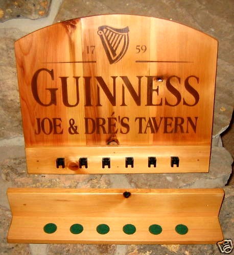 New Custom Guinness Pool Table Light & Cue Rack Combo!