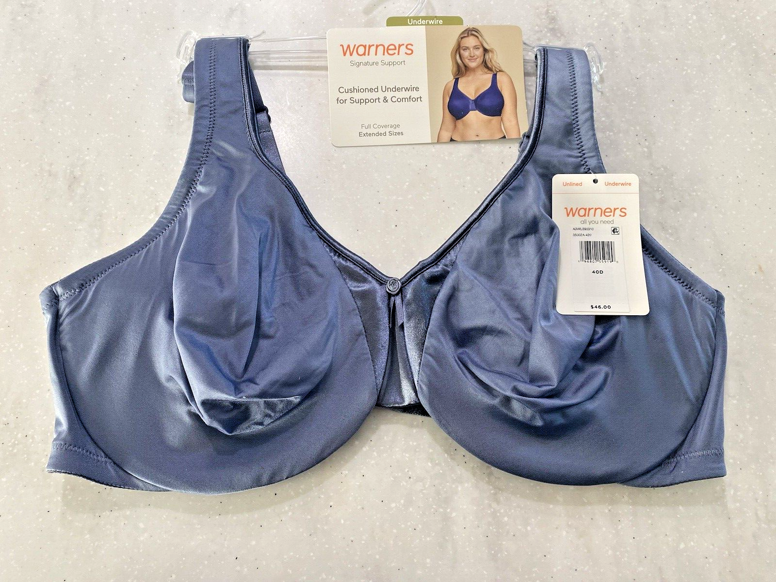 Warners SIGNATURE SUPPORT BRA cushioned underwire stretch 35002A BRAND NEW