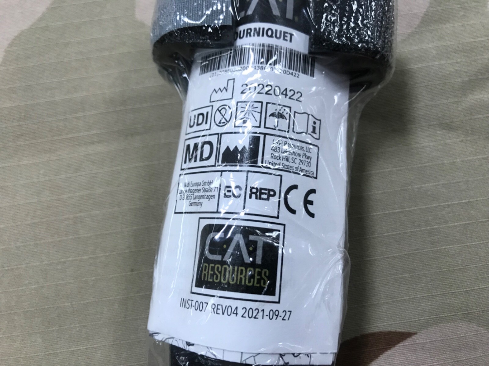 North American Rescue Combat Application Tourniquet CAT Gen 7 with OCP Pouch