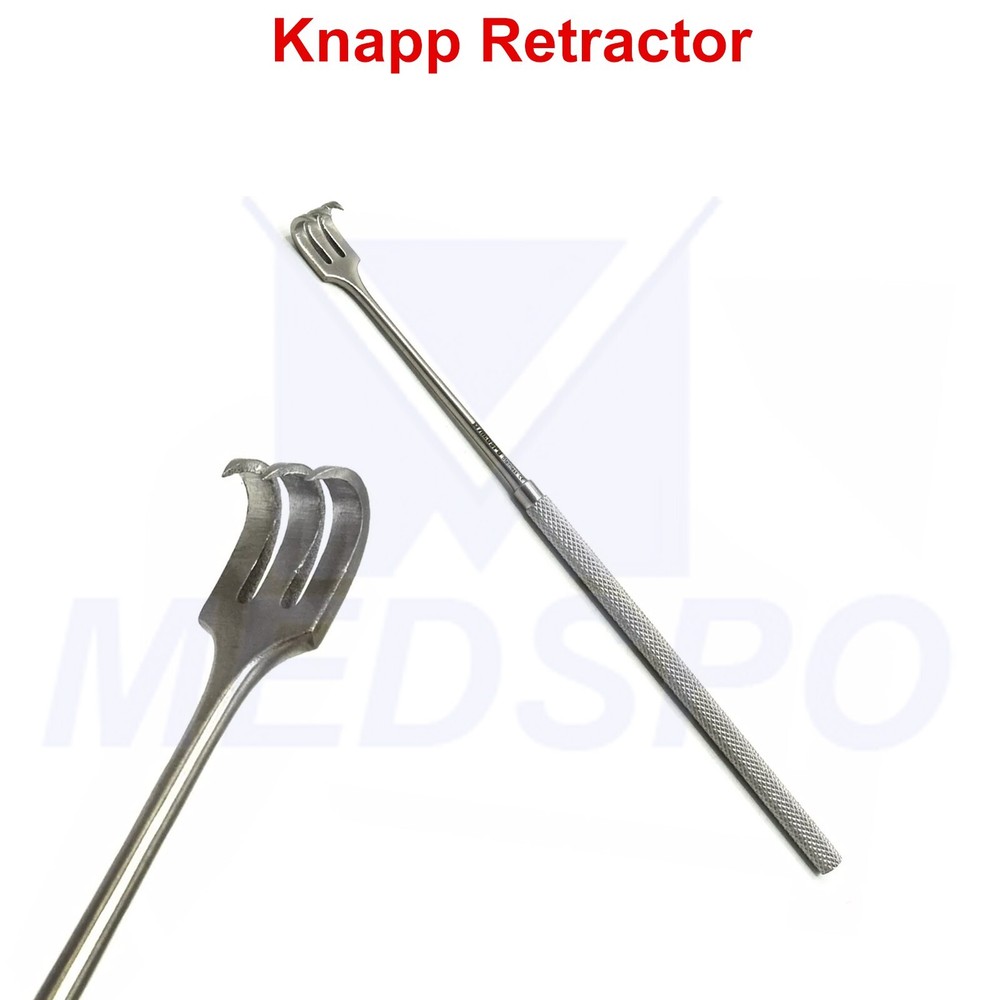 Surgical Three Prong Sharp Knapp Retractor Hook Shape Surgery Instruments NEW