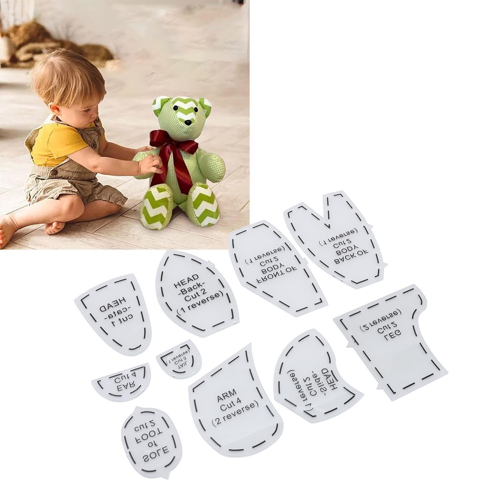Memory Bear Template Ruler Set Acrylic Memory Bear Sewing Pattern Template Ruler