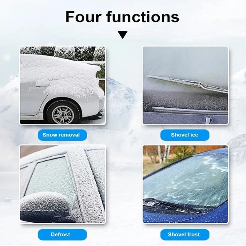 2pcs Multifunction Car Snow Shovel Winter Windshield Defrosting Ice Scraper Tool