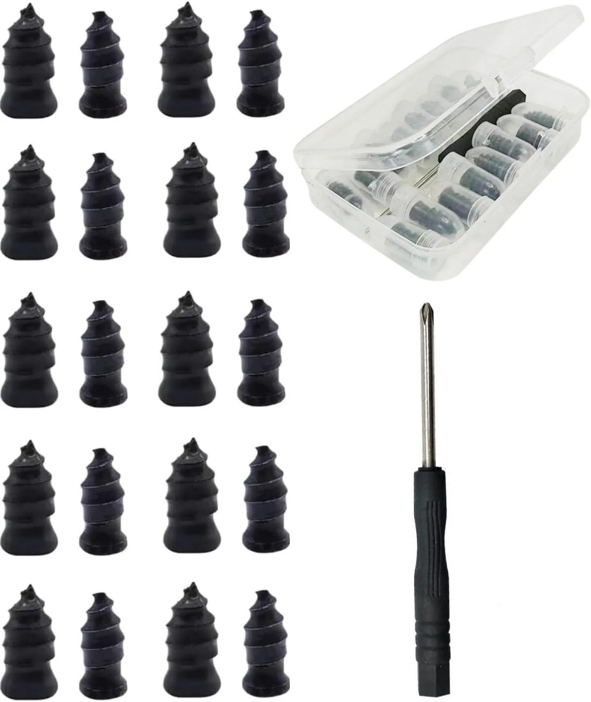 60X Tire Vacuum Repair Screw Rubber Nail Plug Car Tyre Puncture Repair Kit US