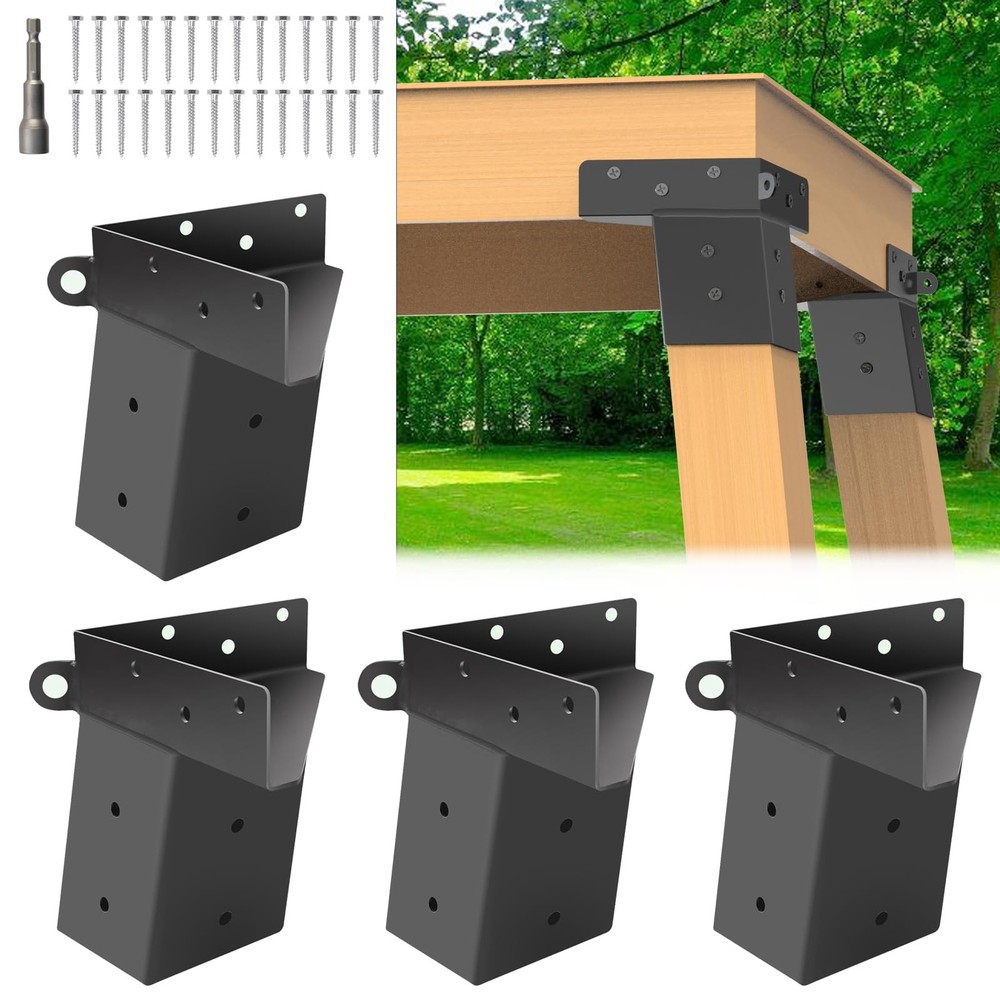 TAYORY Deer Stand Brackets 4"x 4", Elevator 4Pcs, Blind Black