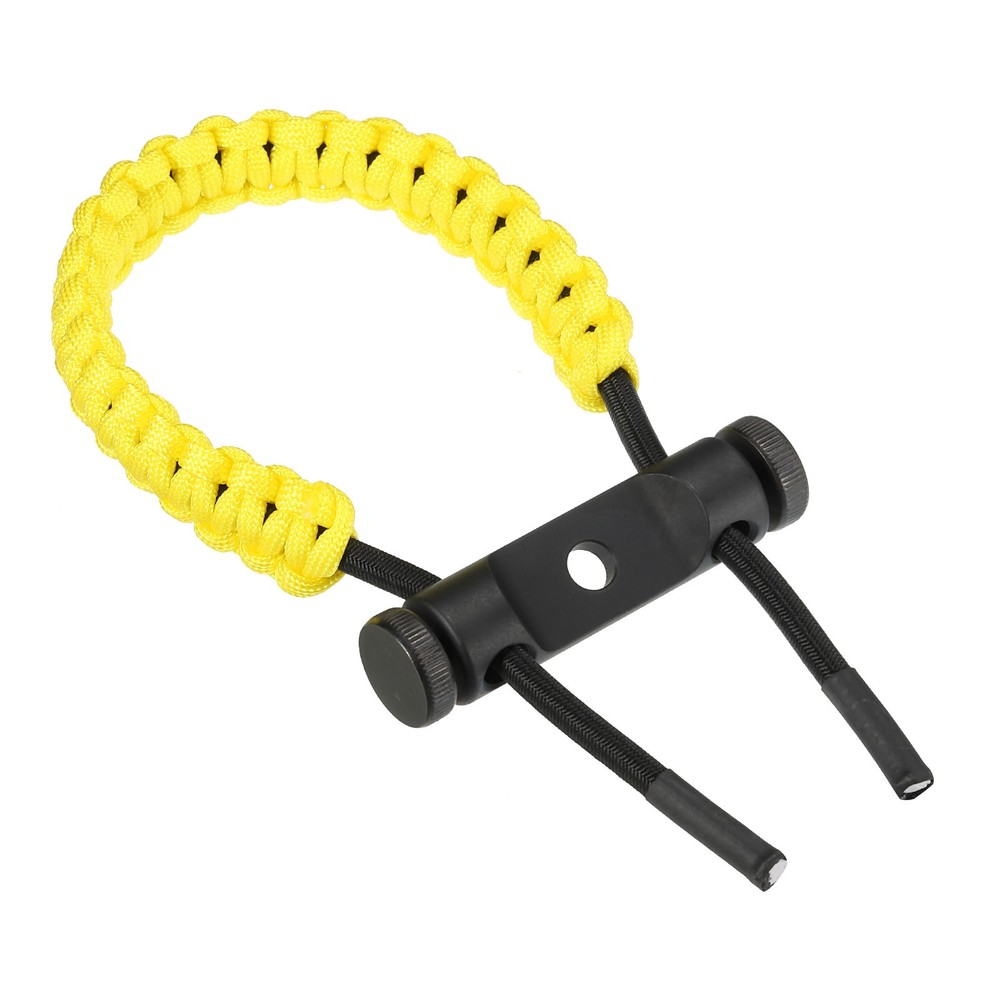 Archery Bow Wrist Sling, Adjustable Compound Braided Wrist Strap, Yellow
